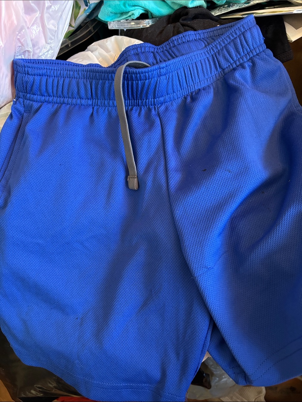 Kids all in motion Royal Blue Athletic Mesh Shorts with Drawstring Small